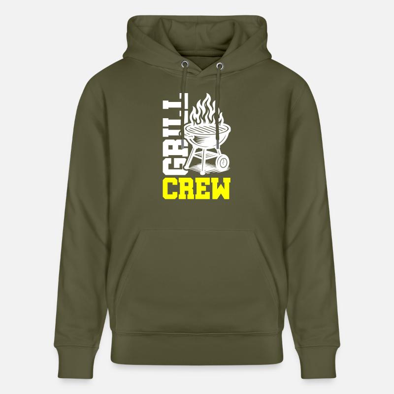 Grill Crew - Stanley/Stella Unisex Bio-Hoodie CRUISER  - Khaki Grün
