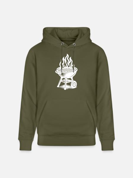Grill Fire Grilling - Stanley/Stella CRUISER Unisex Organic Hoodie - khaki green
