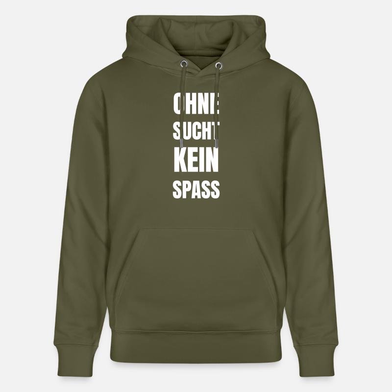 Pas de plaisir sans dépendance - Sweat à capuche bio CRUISER Stanley/Stella Unisexe - vert kaki