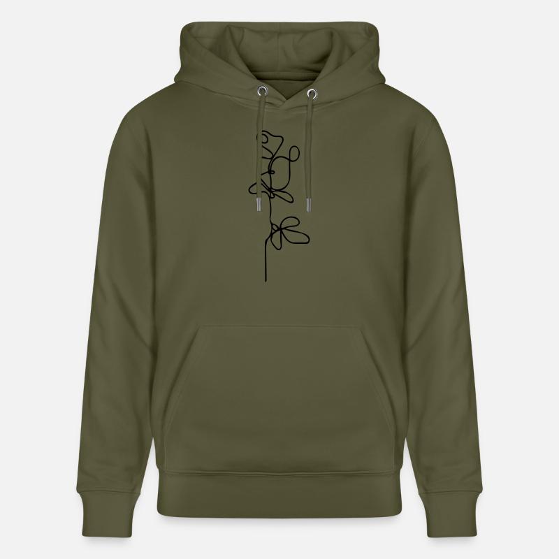 Visage de fleur - Sweat à capuche bio CRUISER Stanley/Stella Unisexe - vert kaki