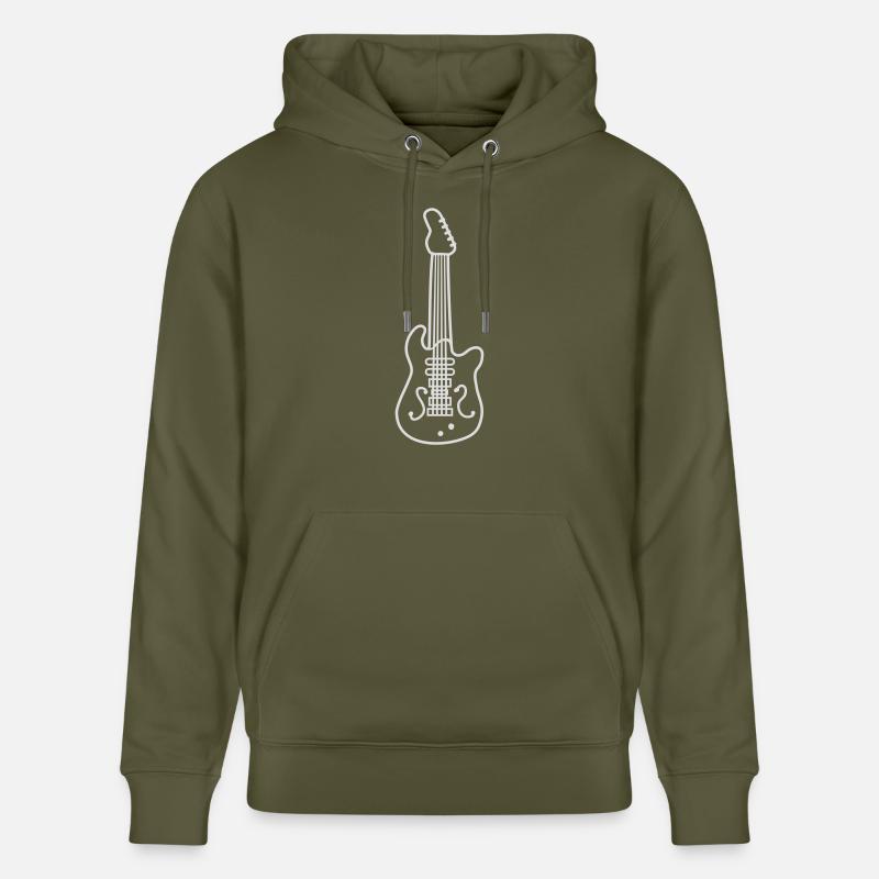 Design Cool E Guitar - Sweat à capuche bio CRUISER Stanley/Stella Unisexe - vert kaki
