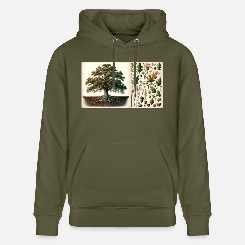 Chêne Botanique - Sweat à capuche bio CRUISER Stanley/Stella Unisexe - vert kaki