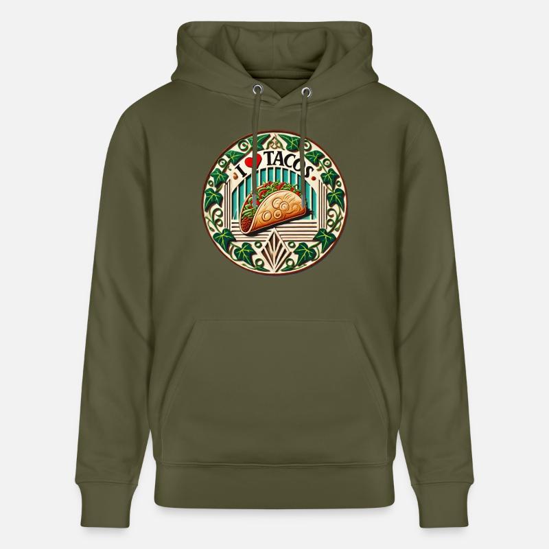 J’adore les tacos - Sweat à capuche bio CRUISER Stanley/Stella Unisexe - vert kaki
