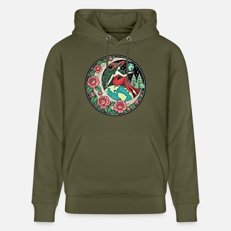 Sorcière de la Terre - Sweat à capuche bio CRUISER Stanley/Stella Unisexe - vert kaki