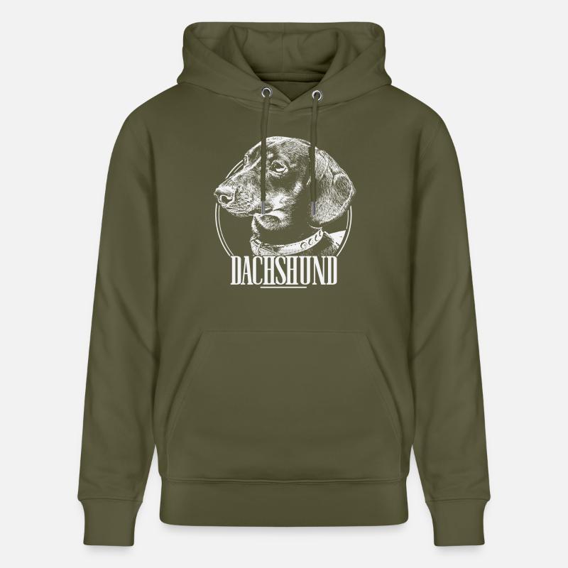 Dachshund Dackel Teckel - Sweat à capuche bio CRUISER Stanley/Stella Unisexe - vert kaki