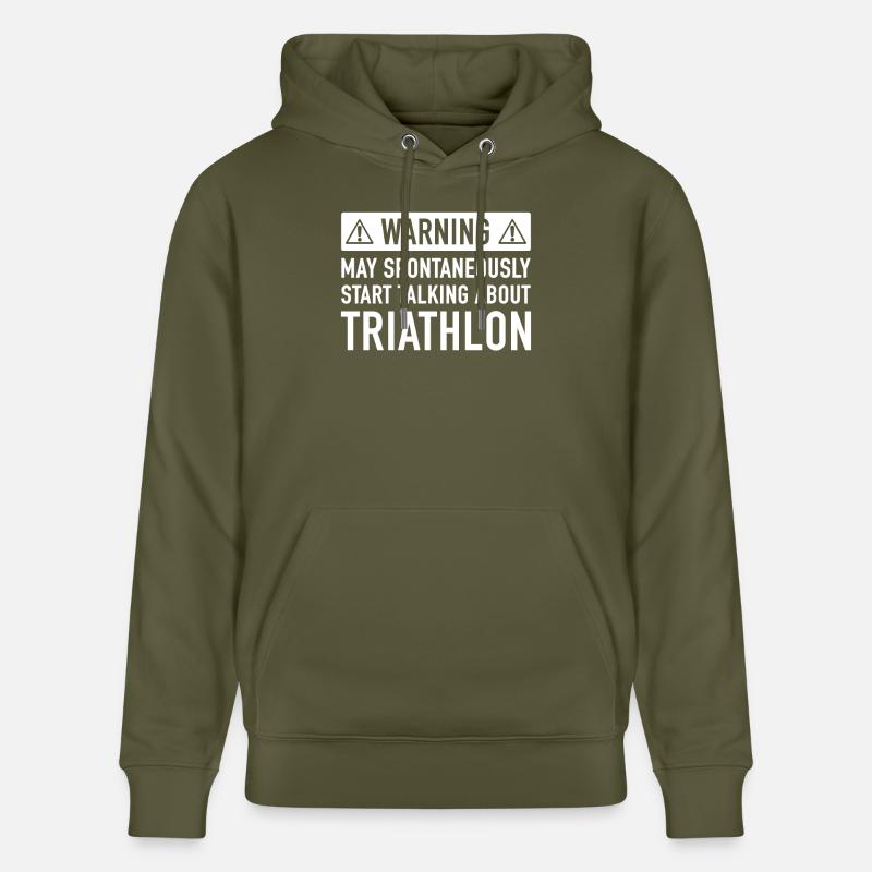 Idée Cadeau drôle Triathlon - Sweat à capuche bio CRUISER Stanley/Stella Unisexe - vert kaki