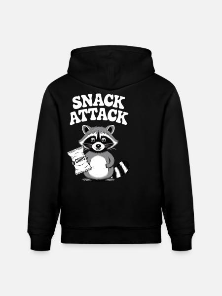 Chips et raton laveur - Sweat à capuche bio CRUISER Stanley/Stella Unisexe - noir