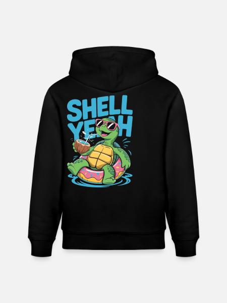 Shell yeah – Chill Turtle - Sweat à capuche bio CRUISER Stanley/Stella Unisexe - noir