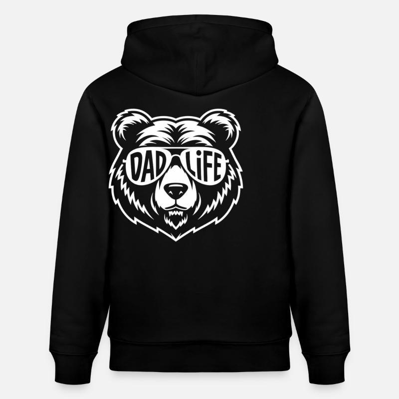 Bärenstarker Papa Look - Stanley/Stella Unisex Bio-Hoodie CRUISER  - Schwarz