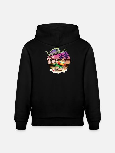 Lässiger Urlaubssommer Motiv - Stanley/Stella Unisex Bio-Hoodie CRUISER - Schwarz