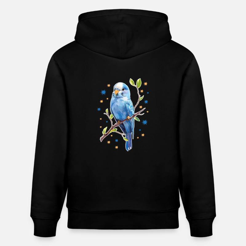 Étoiles de perruche - Sweat à capuche bio CRUISER Stanley/Stella Unisexe - noir