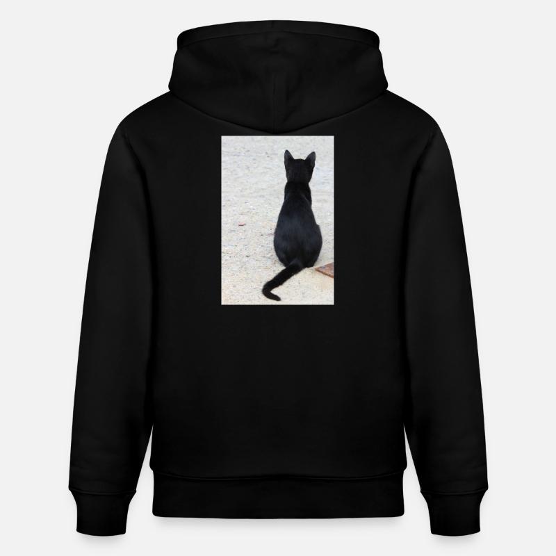 Katze Kätzchen Katzenshirt Geschenk - Stanley/Stella Unisex Bio-Hoodie CRUISER - Schwarz