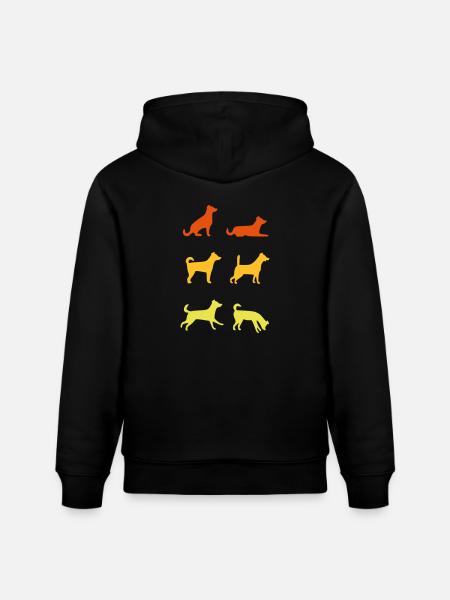 Sechs Hunde - Stanley/Stella Unisex Bio-Hoodie CRUISER  - Schwarz