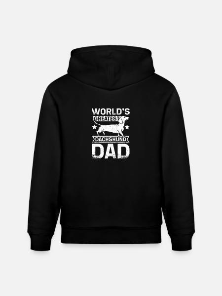World's greatest dachshund dad - Stanley/Stella CRUISER Unisex Organic Hoodie - black