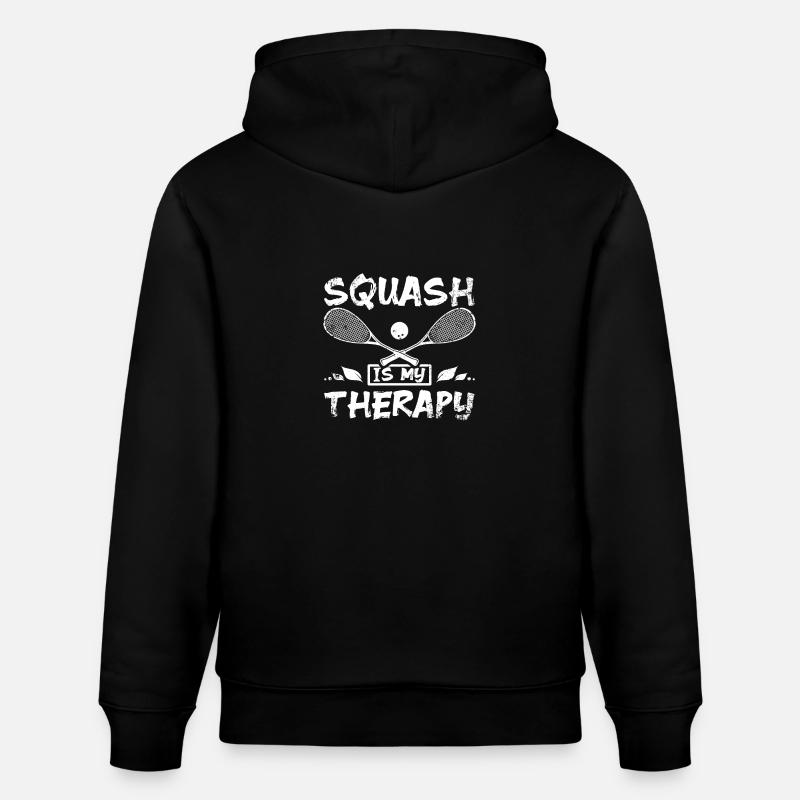 Squash is my therapy - Stanley/Stella Unisex Bio-Hoodie CRUISER  - Schwarz