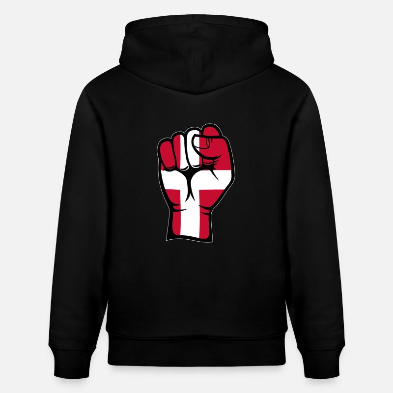 Danemark Drapeau Poing Main Symbole - Sweat à capuche bio CRUISER Stanley/Stella Unisexe - noir