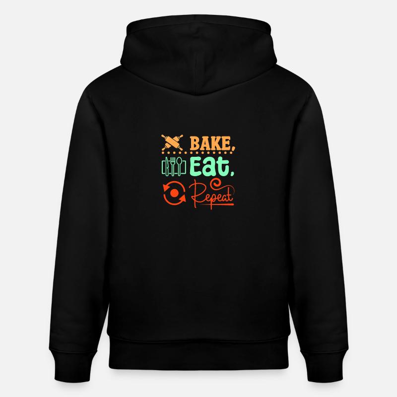 Cuisson du pain manger répéter - Sweat à capuche bio CRUISER Stanley/Stella Unisexe - noir