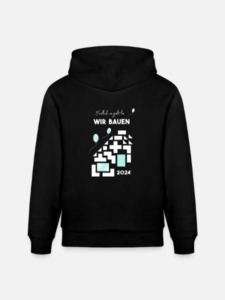 we build houses - Stanley/Stella CRUISER Unisex Organic Hoodie - black