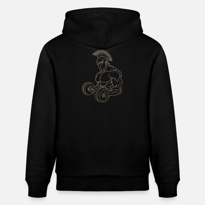 Spartiate Haltères Dorés - Sweat à capuche bio CRUISER Stanley/Stella Unisexe - noir