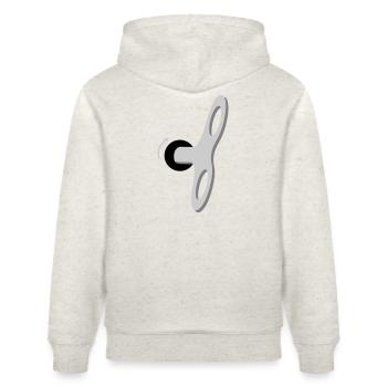 Der Mensch ist eine Maschine - Stanley/Stella Unisex Bio-Hoodie CRUISER  - Beige meliert - Hinten - Alina (178cm)