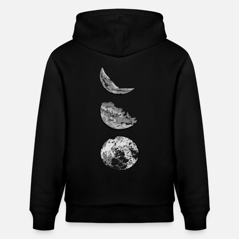 phases de lune - Sweat à capuche bio CRUISER Stanley/Stella Unisexe - noir