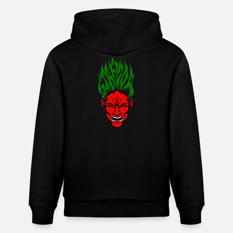 Stapooa Dämon Farbe - Stanley/Stella Unisex Bio-Hoodie CRUISER  - Schwarz