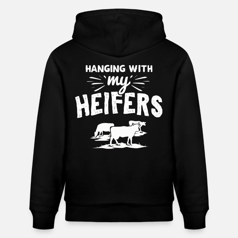 Cadeau de vaches fermières - Sweat à capuche bio CRUISER Stanley/Stella Unisexe - noir