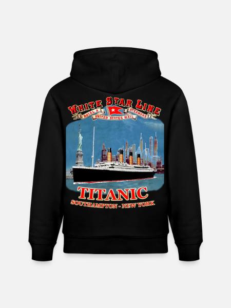 TITANIC skapelse Louis RUNEMBERG © Adagp - Ekologisk luvtröja CRUISER unisex från Stanley/Stella - svart