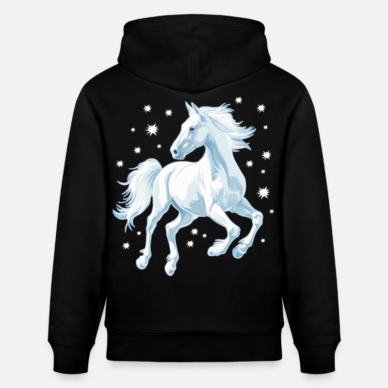 Cheval avec des étoiles - Sweat à capuche bio CRUISER Stanley/Stella Unisexe - noir