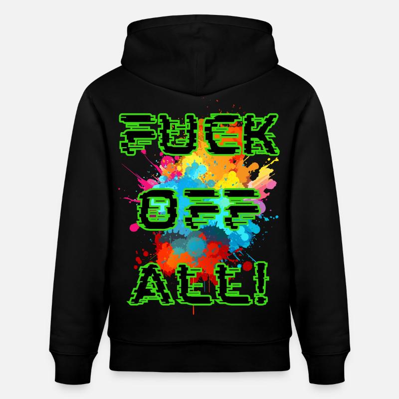 Explosion de couleurs punk - Sweat à capuche bio CRUISER Stanley/Stella Unisexe - noir