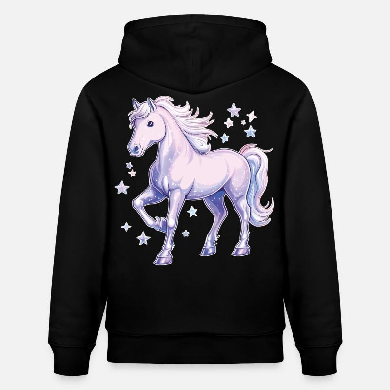 Cheval avec des étoiles - Sweat à capuche bio CRUISER Stanley/Stella Unisexe - noir