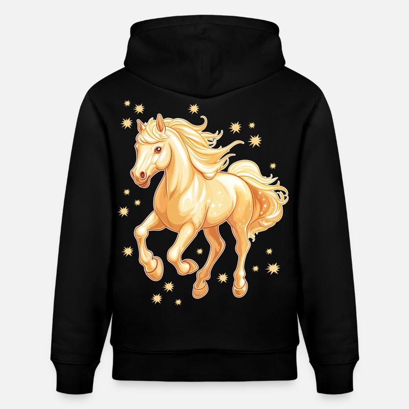 Cheval avec des étoiles - Sweat à capuche bio CRUISER Stanley/Stella Unisexe - noir