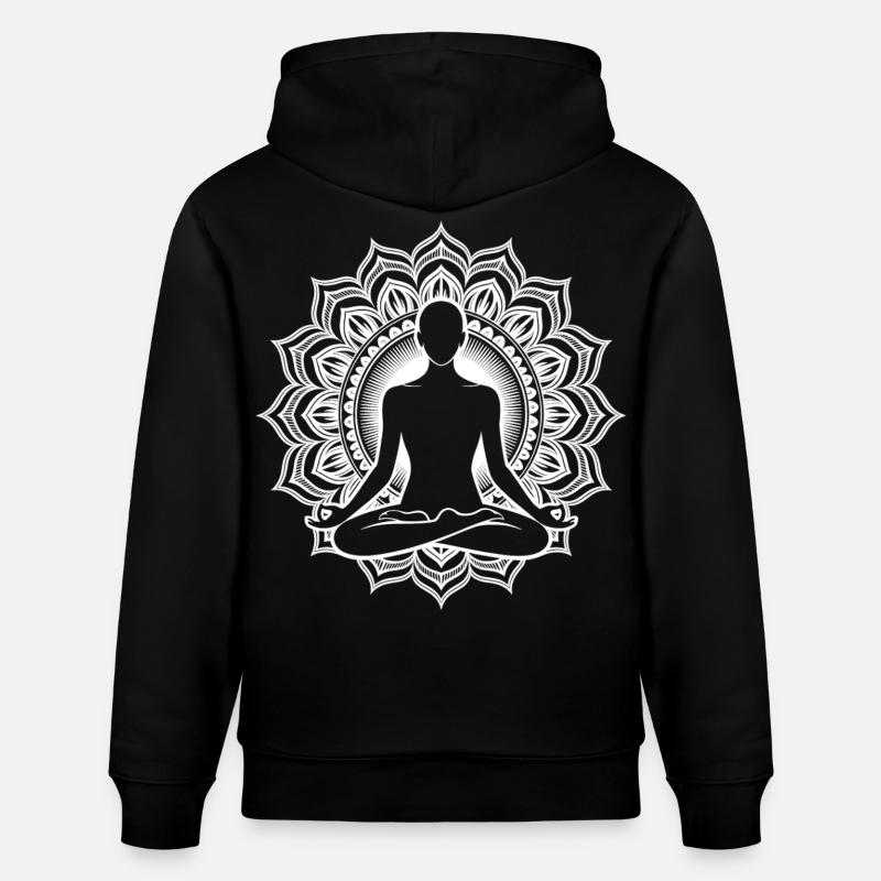 Chakra de méditation - Sweat à capuche bio CRUISER Stanley/Stella Unisexe - noir