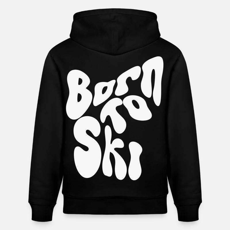 Né pour skier - Winter Design - Sweat à capuche bio CRUISER Stanley/Stella Unisexe - noir