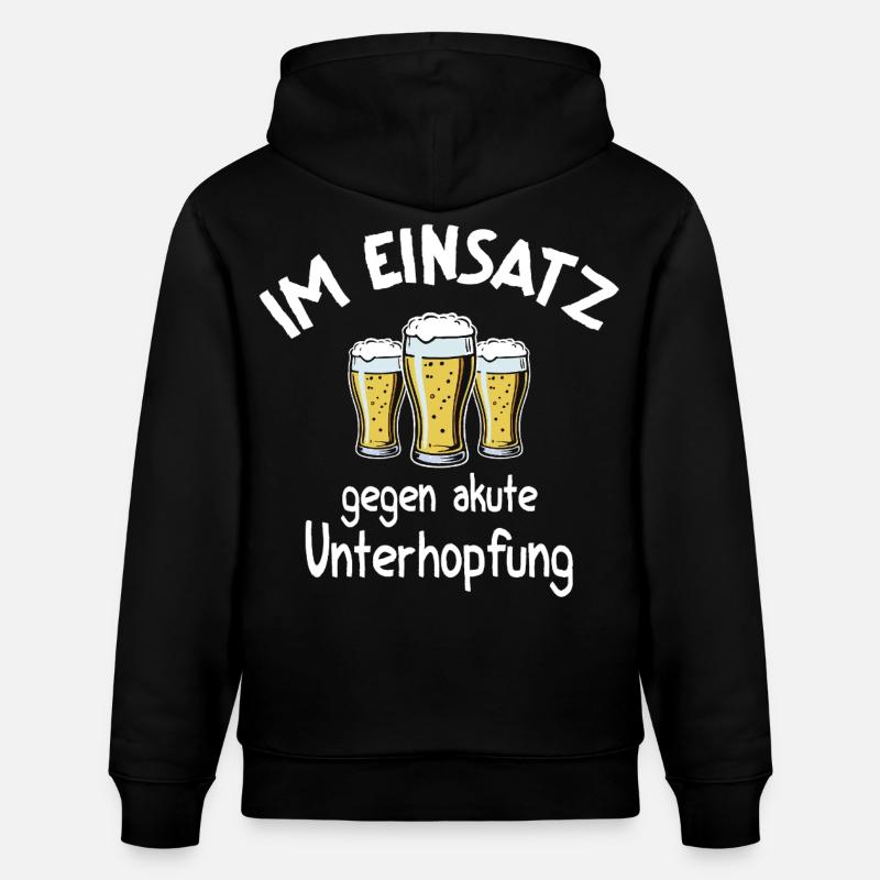 Underhopping Insert – Waitress Bartender Beer - Stanley/Stella CRUISER Unisex Organic Hoodie - black