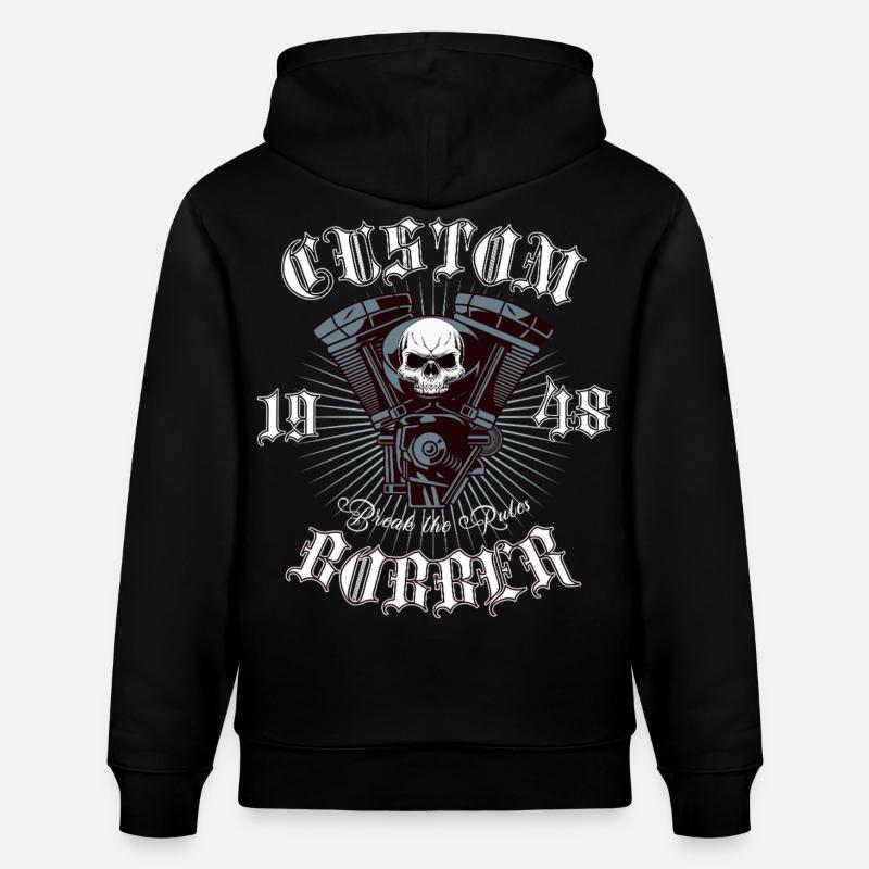 Conception de motos Bobber Chopper - Sweat à capuche bio CRUISER Stanley/Stella Unisexe - noir