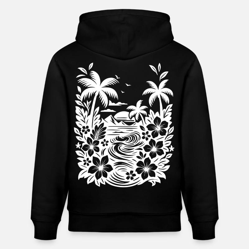 Blanc de plage - Sweat à capuche bio CRUISER Stanley/Stella Unisexe - noir