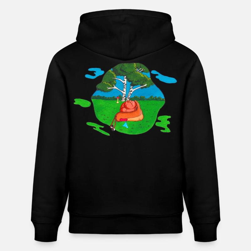 Champignon pour le dos - Sweat à capuche bio CRUISER Stanley/Stella Unisexe - noir
