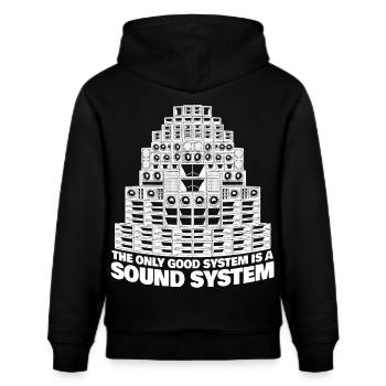 The Only Good System is a Sound System - Stanley/Stella CRUISER Unisex Organic Hoodie - black - Back - Alina (178cm)