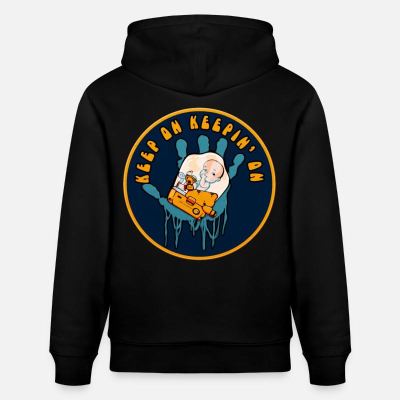 Keep on keepin on - BB batch design - Stanley/Stella CRUISER Unisex Organic Hoodie - black