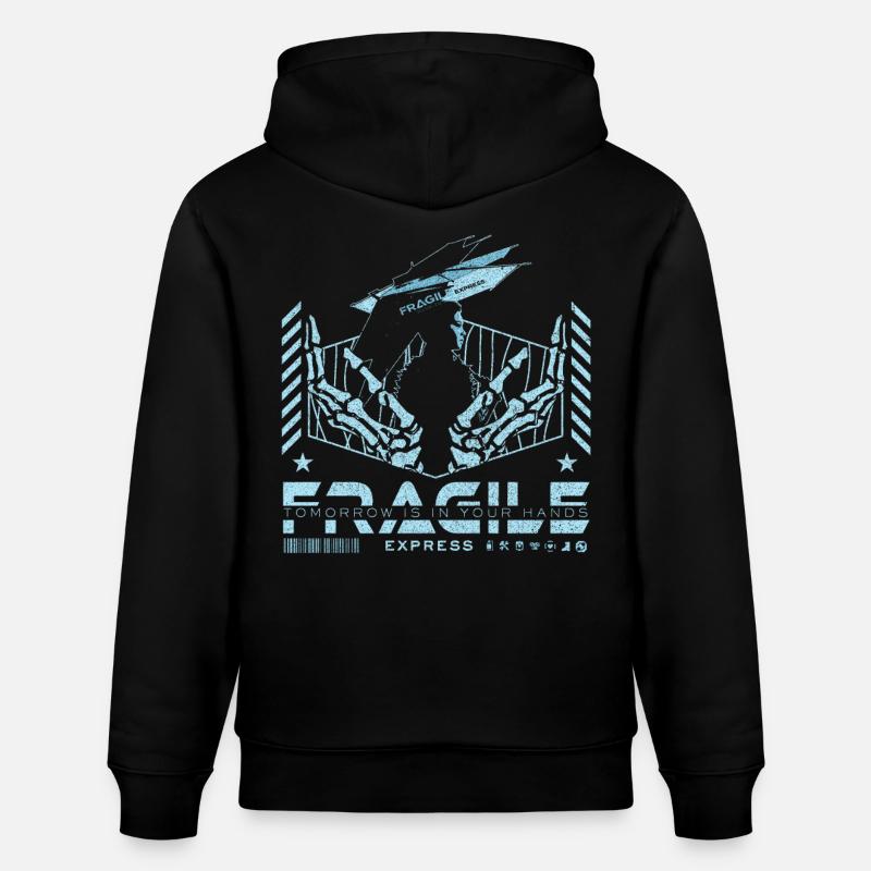 Futuristic Tech Design - Stanley/Stella CRUISER Unisex Organic Hoodie - black