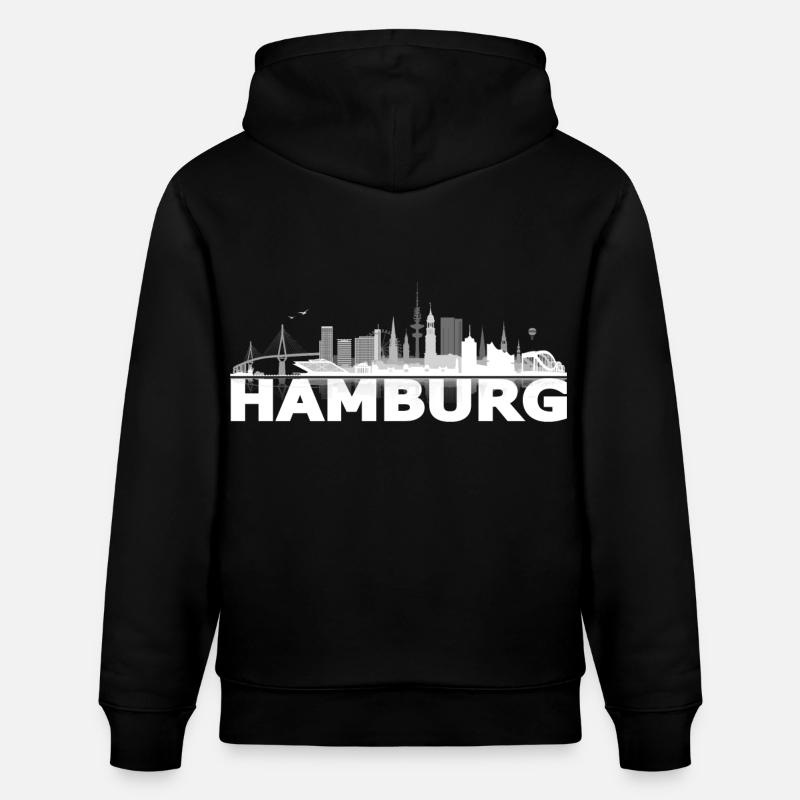 waterkant05_02hell - Stanley/Stella Unisex Bio-Hoodie CRUISER  - Schwarz