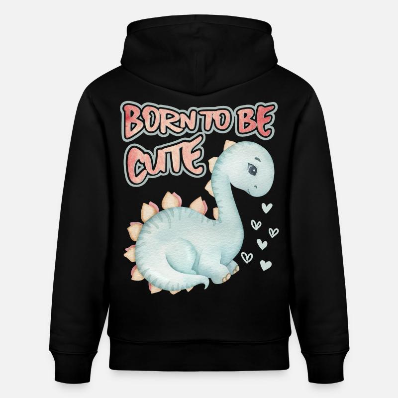 Bébé dinosaure, disant, mignon-dinosaure - Sweat à capuche bio CRUISER Stanley/Stella Unisexe - noir