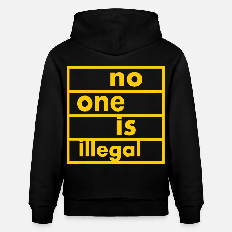No one is illegal - Stanley/Stella Unisex Bio-Hoodie CRUISER  - Schwarz