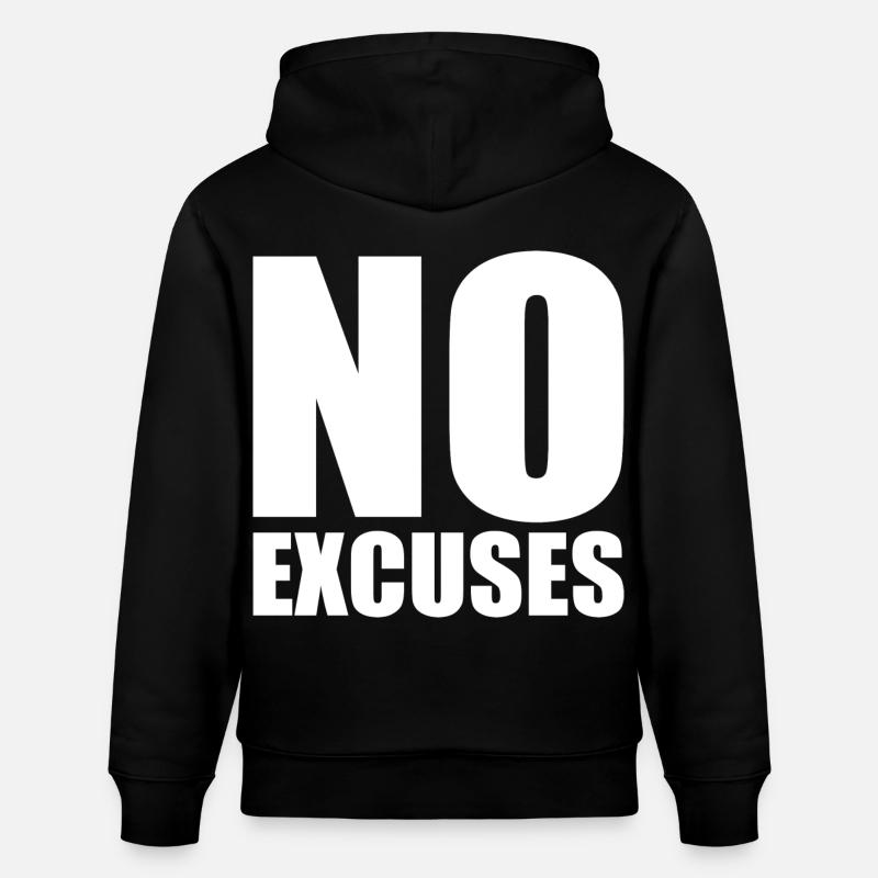 No excuses - Stanley/Stella Unisex Bio-Hoodie CRUISER - Schwarz