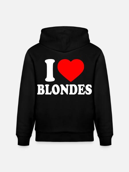 I love blondes - Stanley/Stella CRUISER Unisex Organic Hoodie - black