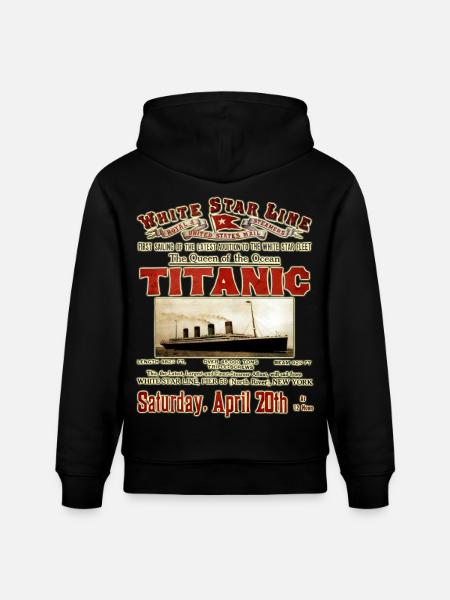 TITANIC VINTAGE KREATION Louis RUNEMBERG © Adagp - Stanley/Stella CRUISER økologisk unisex-hoodie - sort