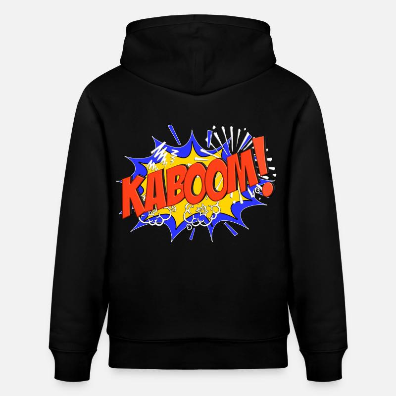KABOOM Comic KABOOM! - Felpa con cappuccio ecologica unisex CRUISER di Stanley/Stella - nero