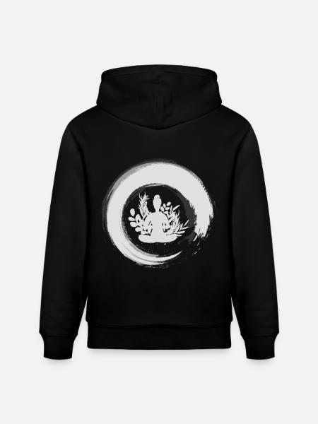 Zen Circle Buddhism - Stanley/Stella CRUISER Unisex Organic Hoodie - black