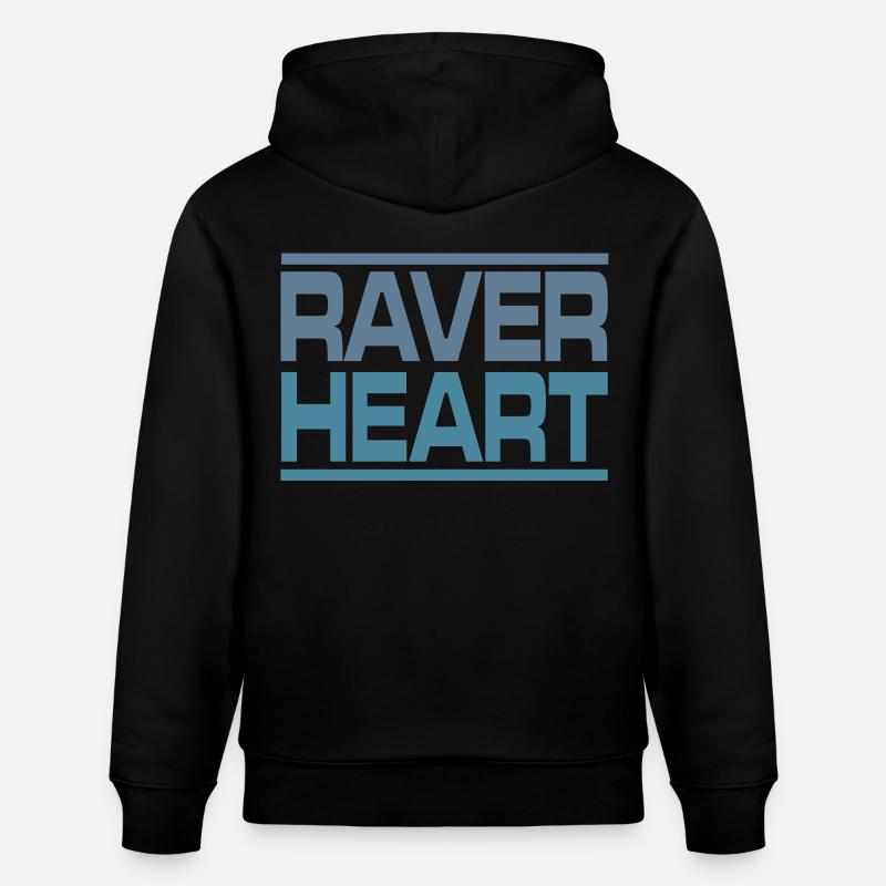 Raver rave techno - Sweat à capuche bio CRUISER Stanley/Stella Unisexe - noir